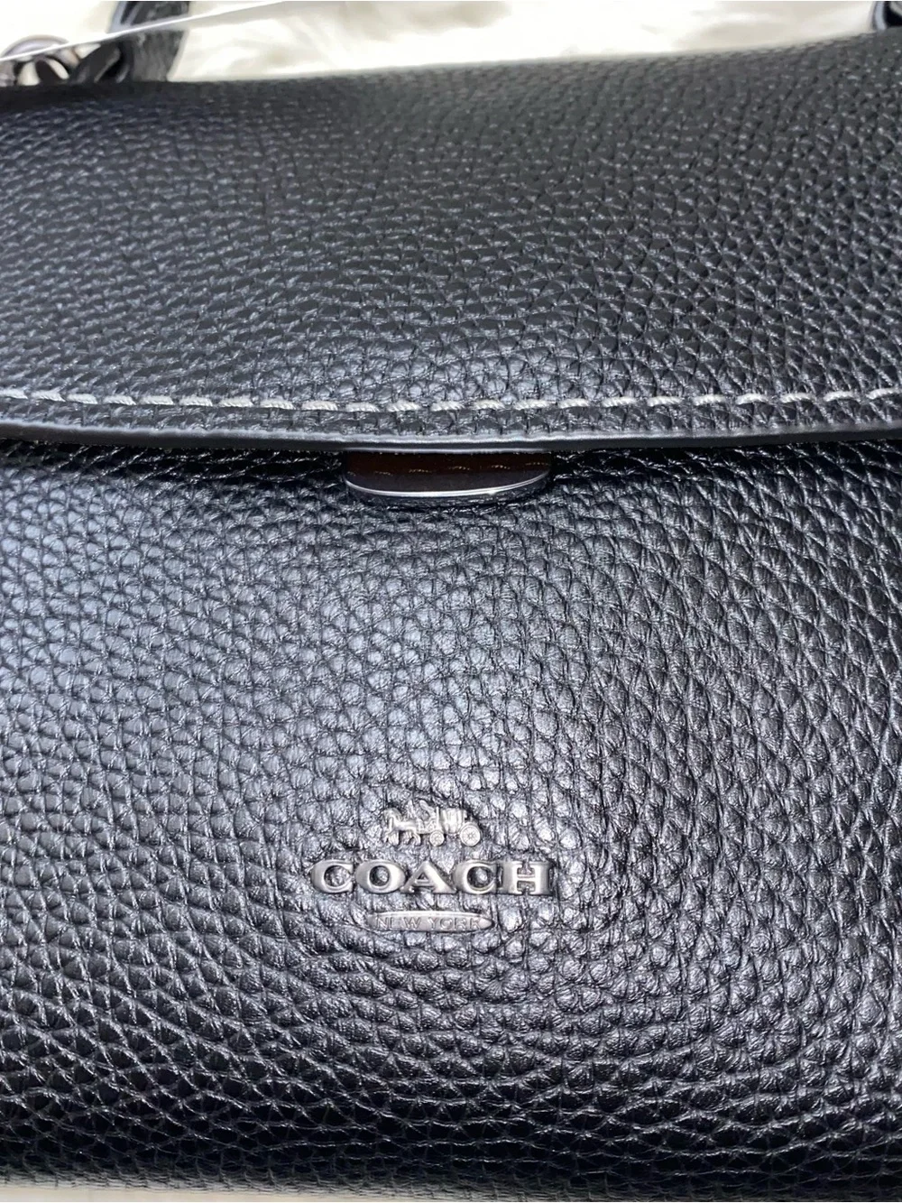 Coach 🖤🩶🖤 leather purse New Emory Top Handle Bag